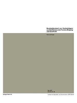 cover image of Bruchwiderstand von Kastenträgern aus Stahlbeton unter Torsion, Biegung und Querkraft